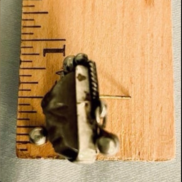 Vintage Taxco 925 Sterling Silver Mexico Tribal Mask Pierced Earrings - Picture 5 of 6